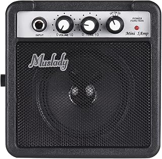 5 W Mini Amplificador de Guitarra Amp Speaker com 3.5mm & 6.35mm Entradas de Saída de 1/4 Polegada Suporta Volume Tone Ajuste Overdrive