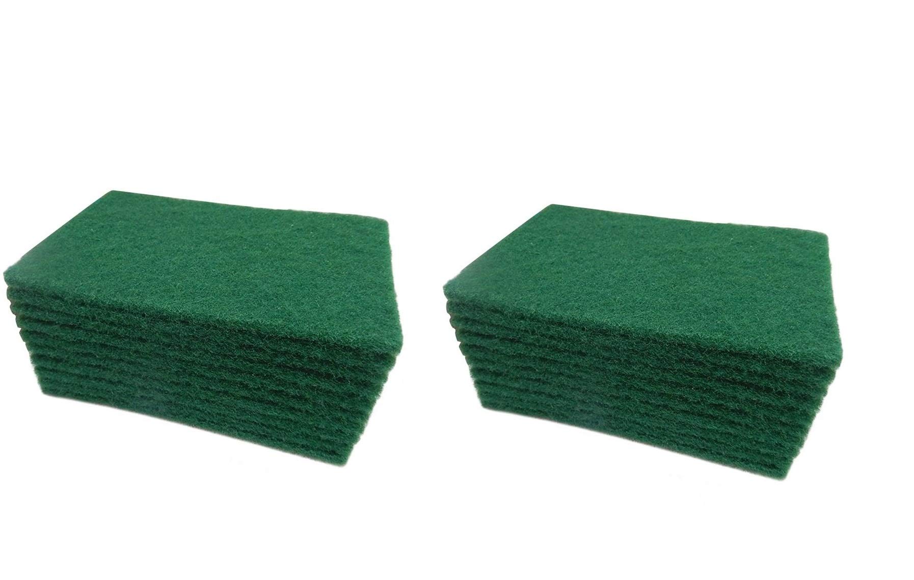 20Pcs Durable Heavy Duty synthetic Scour Pad General Purpose Scrub Sponge Scouring Pad Non-Scratch Pot Scrubber Pads Cleaning Sponge