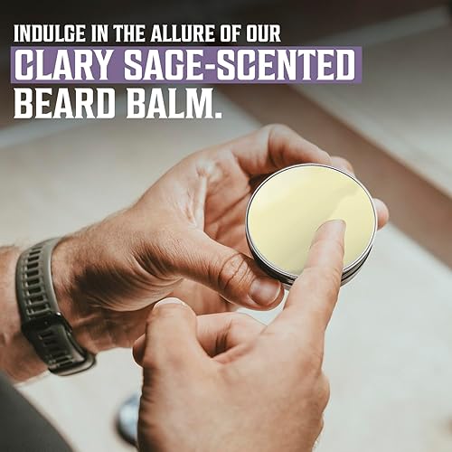 Vista 70 de BEST DEAL Bálsamo para barba con aceite de argán y mantequilla de mango, estiliza, fortalece y suaviza barbas y bigotes, aroma cítrico sin enjuague