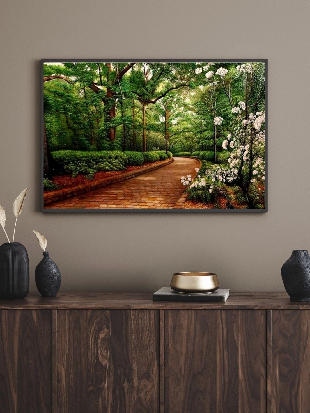 Soulhouse Enchanted Forest Path Poster - Serene Nature Landscape