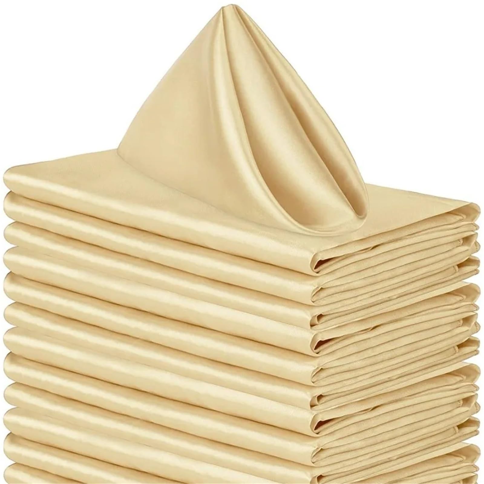 Table Napkins 10pcs 30x30cm Parties Supplies Satin Napkin Soft Washable Dinner Napkins Reusable Table Hotel(Color2)