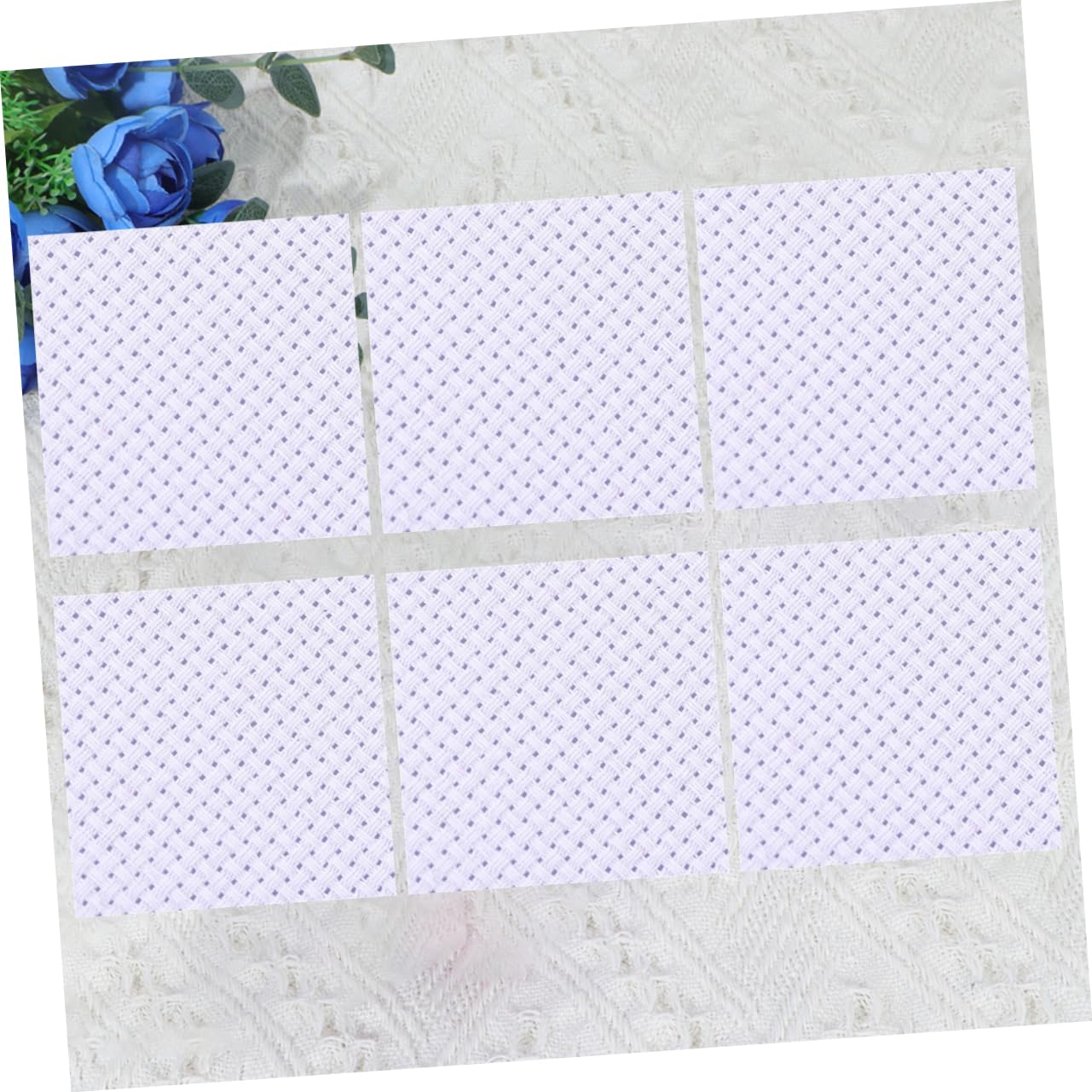 LALAFINA Cross-Stitch 6pcs Embroidery Fabric Quarters Cloth DIY Handmade 4pcs 30x30cm 2pcs 50x50cm Perfect Size Safe Cotton