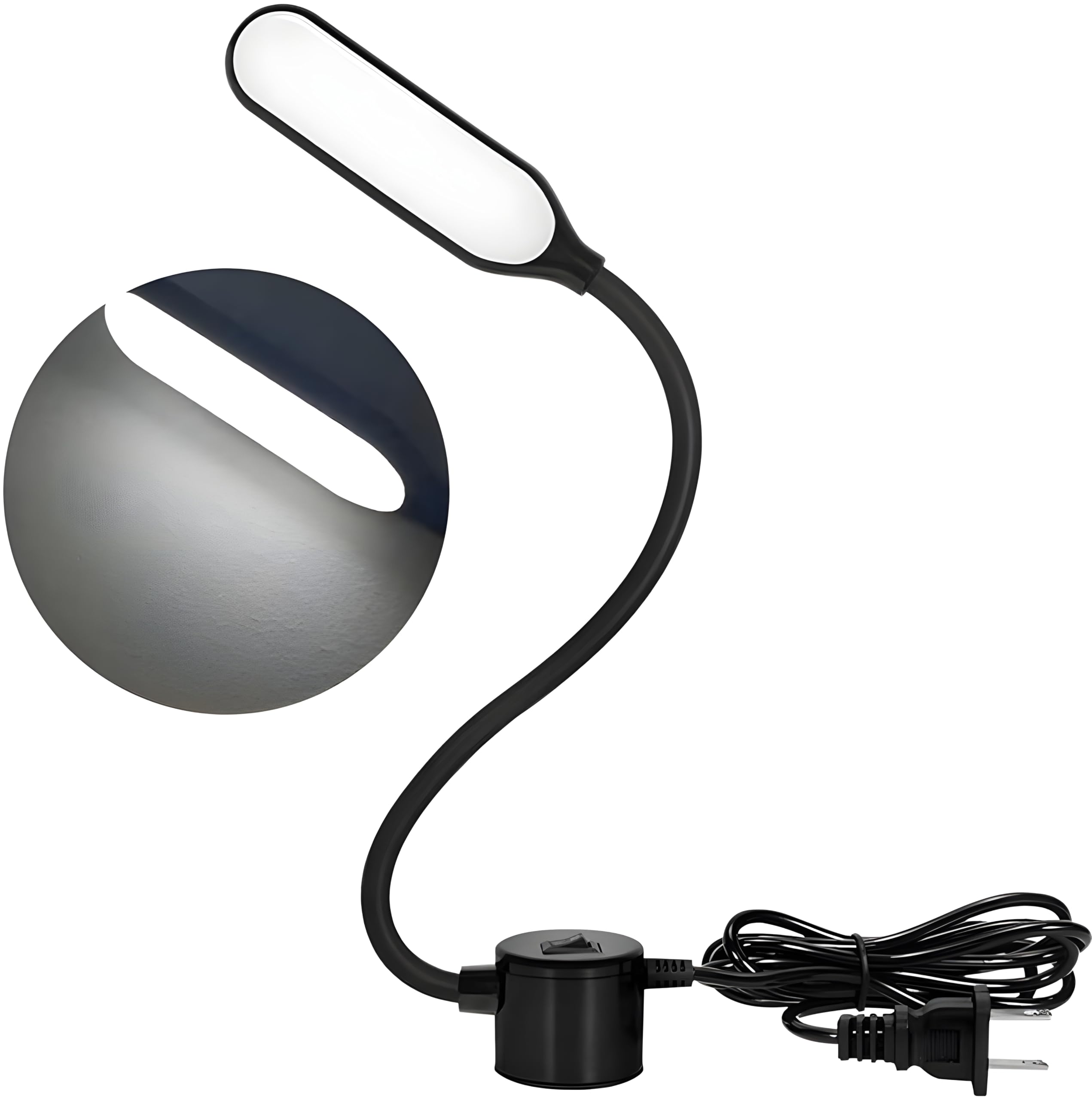 Breewell 10W Sewing Machine Light with Magnet Base,30 LEDs | Bedside Reading lamp | Flexible | Desk Light | with Toggle Switch – Black-Color -(Indian Plug) (B0748J3TB2) Amazon Price History, Amazon Price Tracker