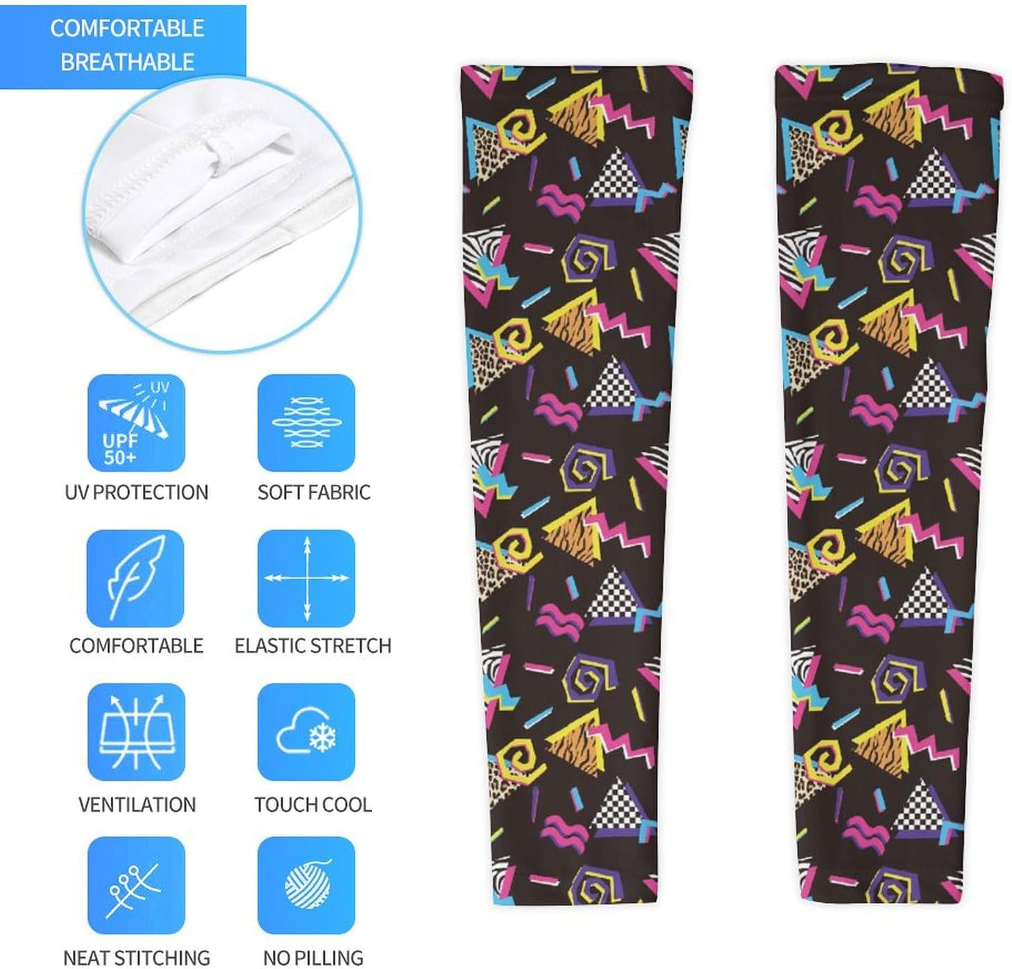 Cooling Arm Sleeves for Men & Women – Breathable, Sun Protection, Sports Arm Sleeves for Women, Men & Youth