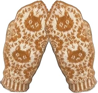 [Mcnkoow] レディース ニット ミトン | 猫柄冬用グローブ | 防風 レディース ミトン,ランニング アウトドア スノーボード 通勤 スキー用