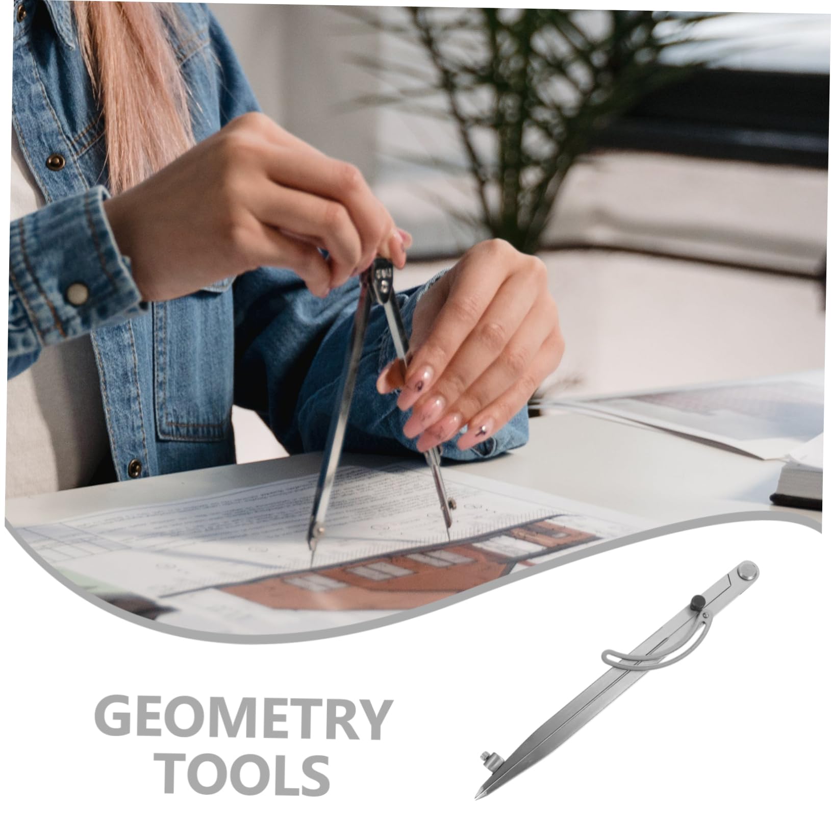 DOITOOL 4 Piezas Multifuncional de Dibujo Geométrico de Precisión Herramienta para Estudiantes y Diseñadores de Compases de Matemáticas Material de Resistente y Duradero
