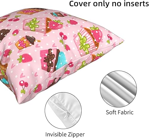 Miniatura 3 de Aimeryup Throw Pillow Covers 12x12 Inch Strawberries and Cherries Decorative Pillow Covers Cushion Covers cojines decorativos para sala Pillow Cases