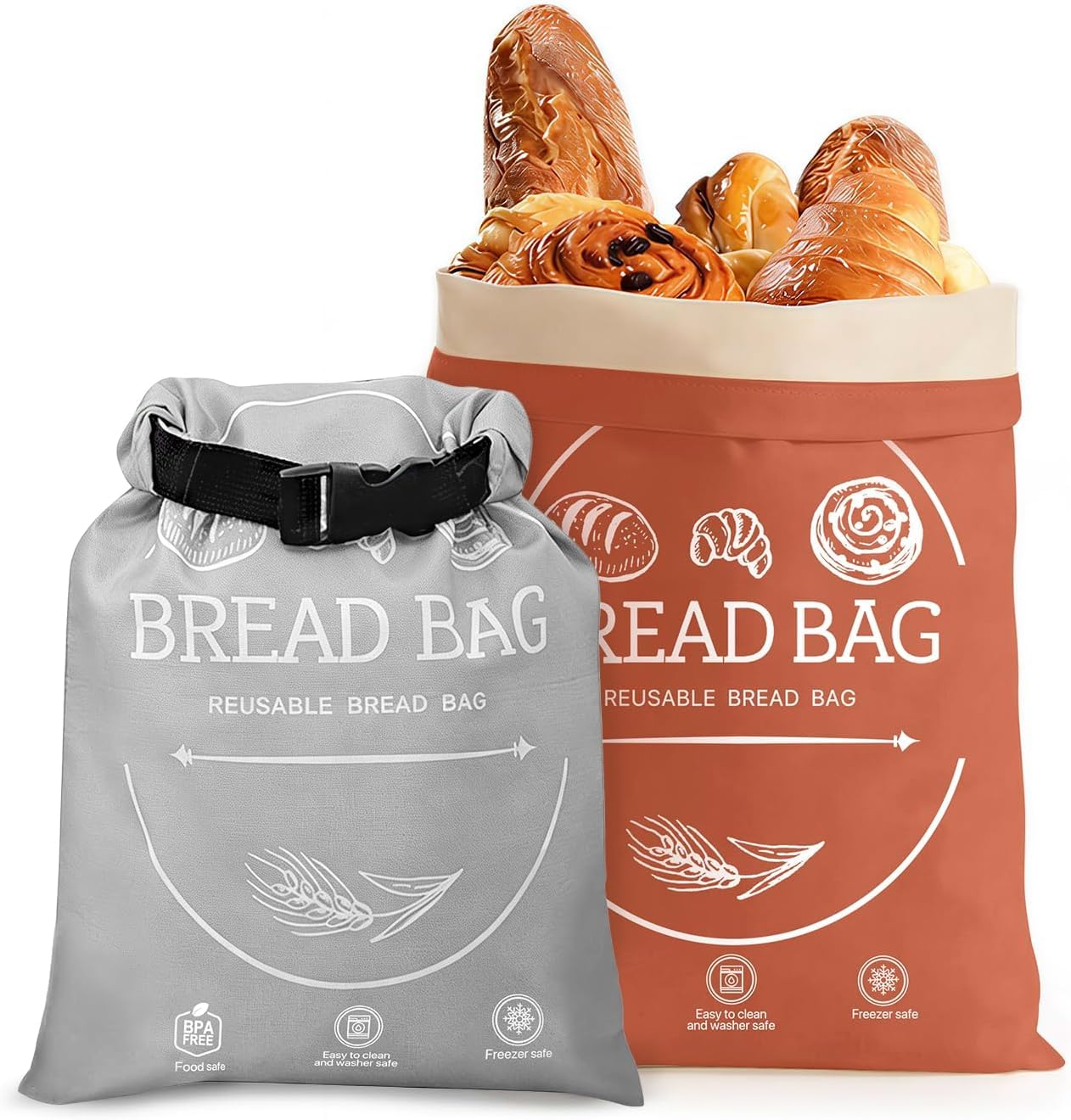 LDJRCP Beeswax Linen Bread Bags