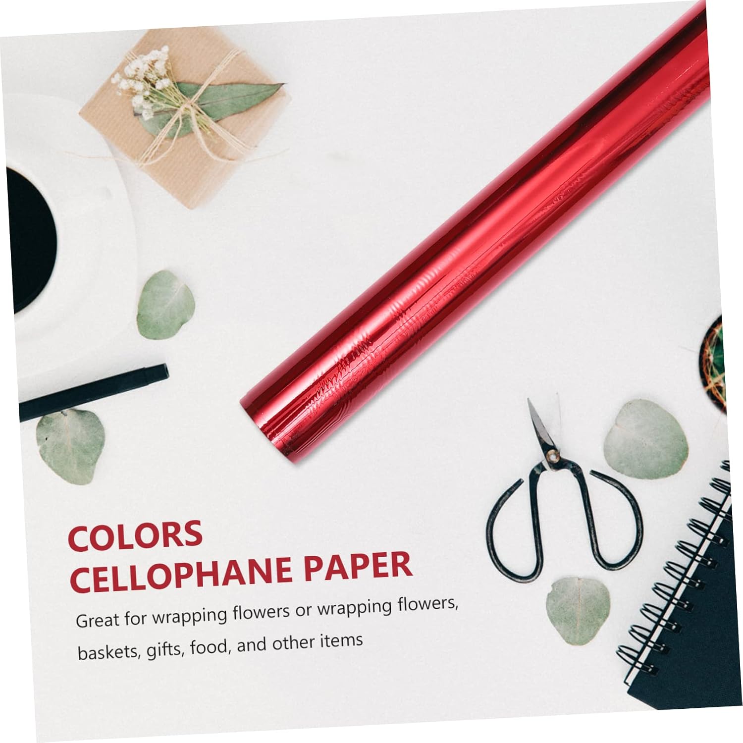 Didiseaon Flower Packaging Materials Cellophane Wrap Roll Wide Wrapping Paper for Gifts Flower Bouquet Wrapping Film Food Grade Safe