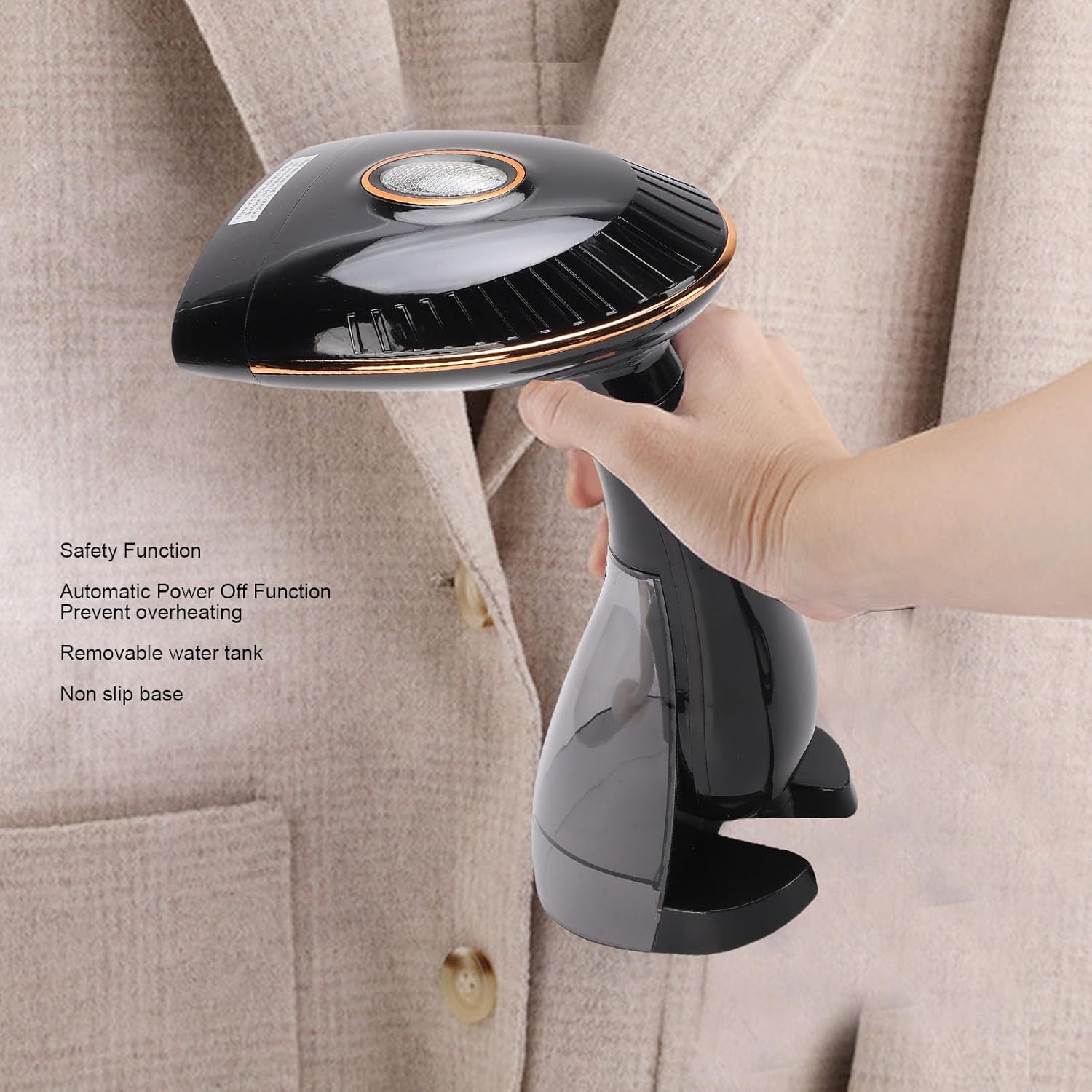 AUNMAS Handheld Steam Iron, Travel Steamer for Home Travel Garment Curtain, 288ML 9ft Cord 45s Fast Heating