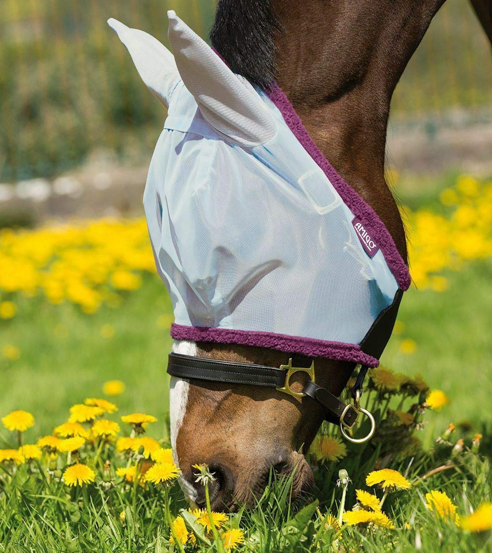 AMIGO FINE MESH FLY MASK SIL/PPL COB