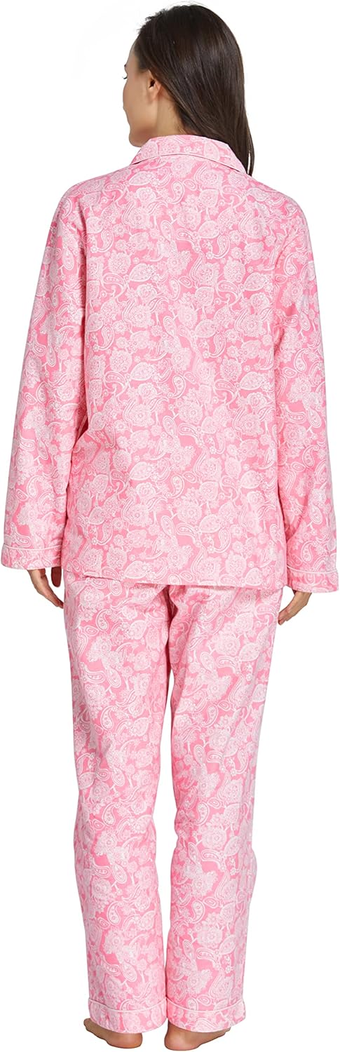 TONY AND CANDICE Women's 100% Cotton Long Sleeve Flannel Pajama Set Sleepwear - Image 5