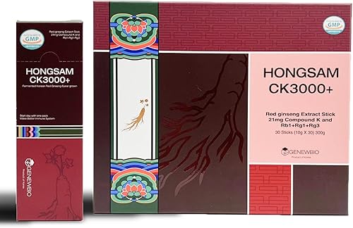 CK3000+ Barra de extracto de ginseng rojo coreano fermentado Panax Ginseng de 6 años de edad, 100% 3000 mg por barra, alto ginsenósido (30 mg),