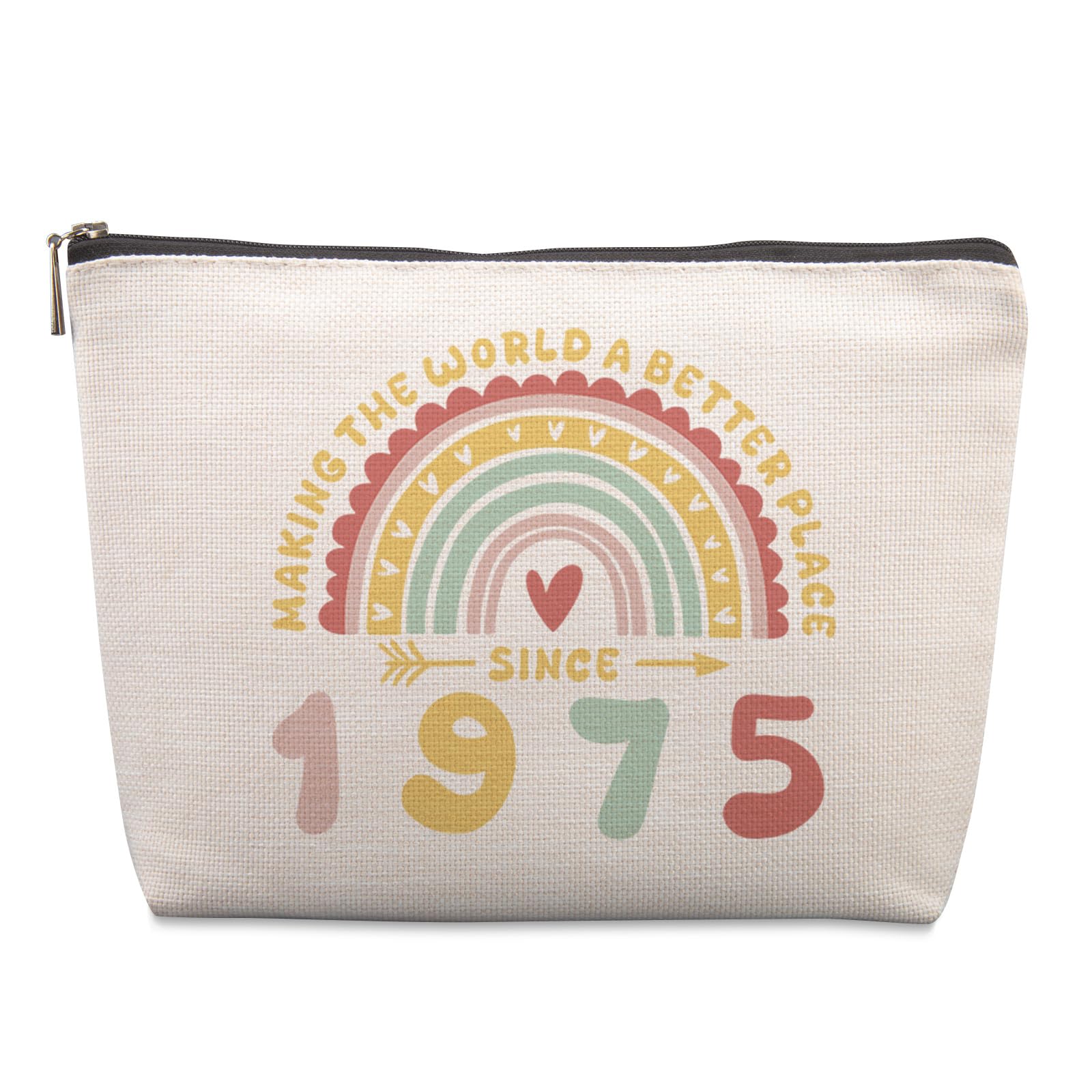 Lcoanriut 51st Birthday Gifts for Women, Cool Gifts for 51 Year Old Woman Cosmetic Bag 1975 51st Birthday Gifts for Women Mom Wife Aunt Sister Friend