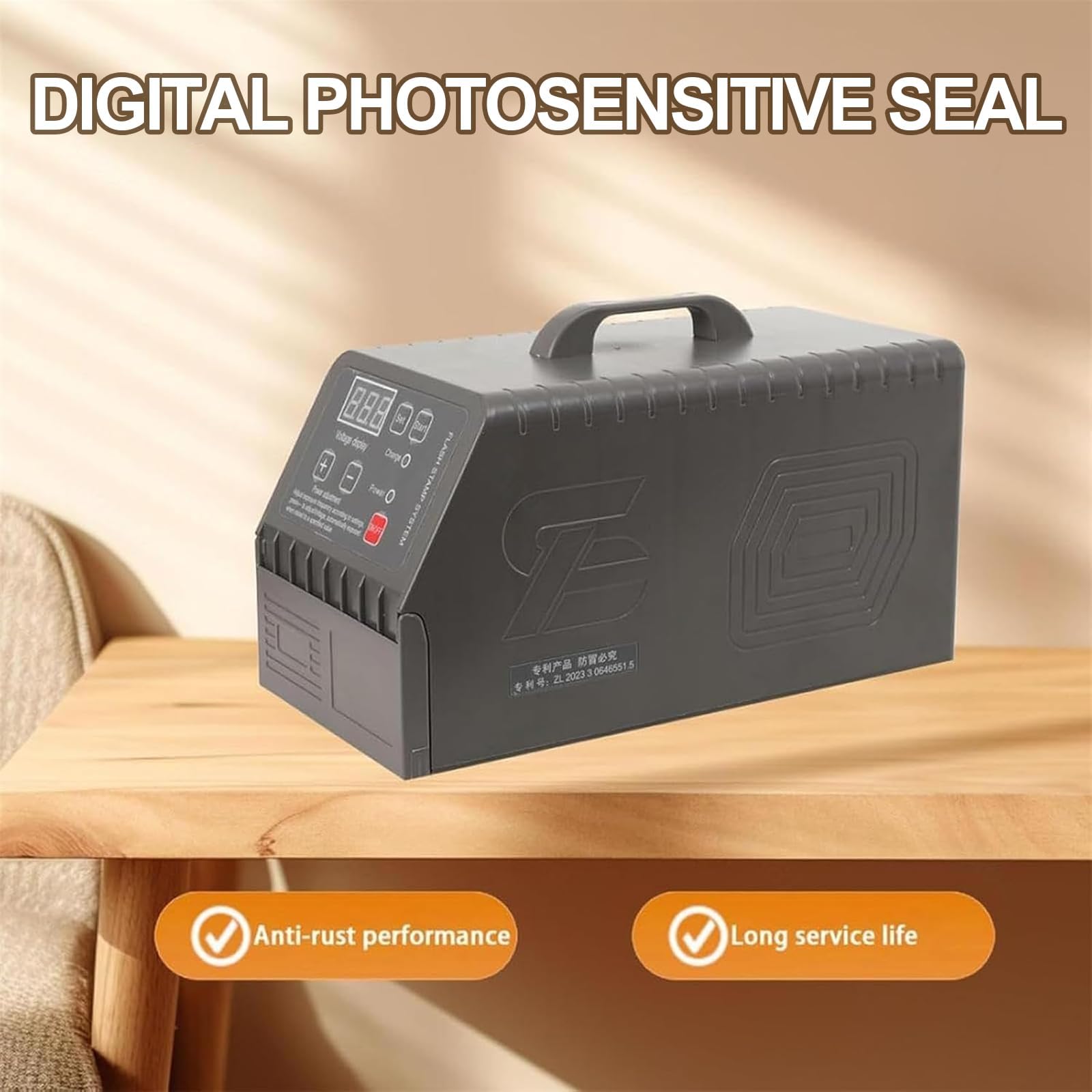 Macchina digitale per la creazione di sigilli fotosensibili, modalità regolabili 1-3, portatile fai da te con display a LED, ideale per francobolli dei cartoni animati