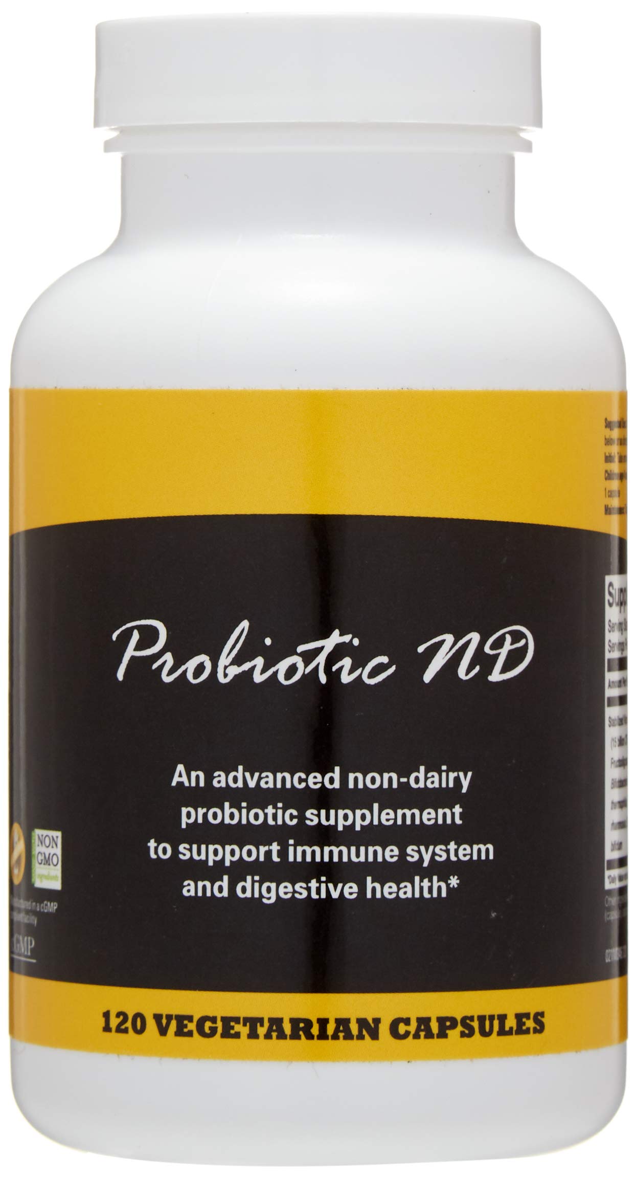PROBIOTICS - Non Dairy Prebiotic and Probiotic Formula with Acidophilus, Lactobacillus, and Bifidobacterium, Dairy Free, 100% Vegetarian Vegan, 15 Billion CFU's per Serving, 120 Caps