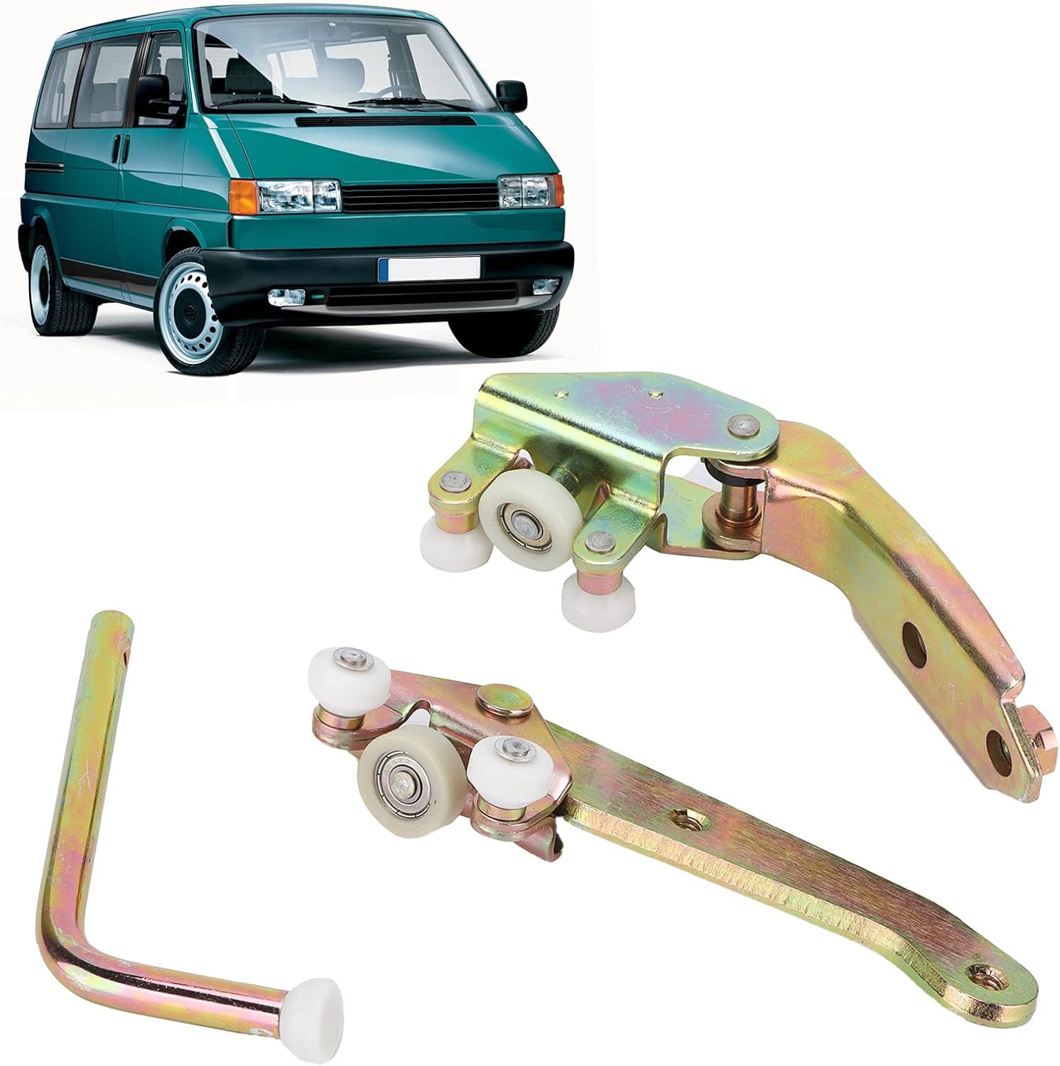 701843406B Lot de 3 guides à rouleaux de porte coulissante de rechange pour Transporter T4 Minibus Van Platform/châssis Accessoires de voiture Pièce # 701843436 701843336A