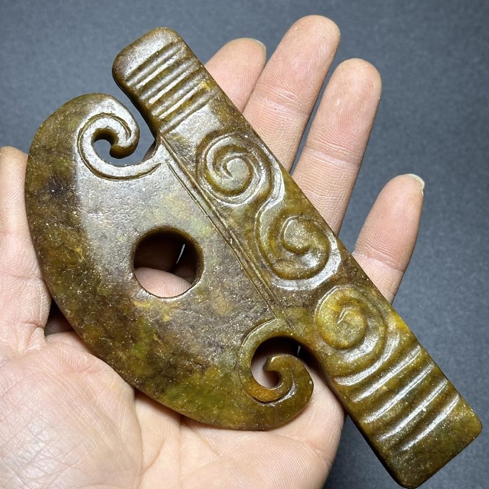 Collezione Antica Pietra di Giada Vecchi Oggetti Pendenti Ascia Ornamenti 2