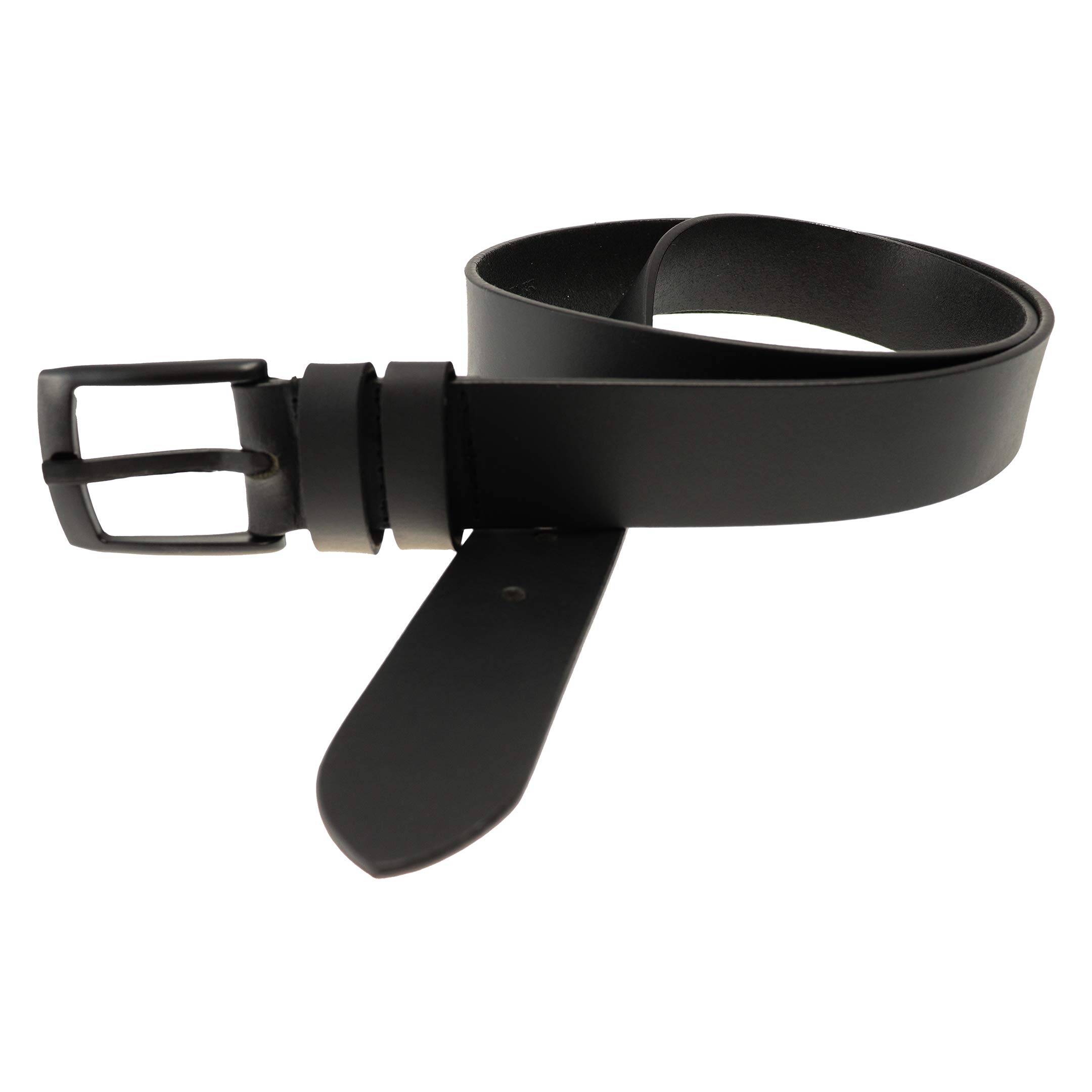 Thomas Bates Transit Leather Metal Free 3D Printed Buckle Belt (Black, 36)