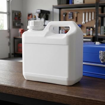2pcs 5l Plastic Storage Jugs with Handle and Airtight Lid, Chemical Resistant Hdpe Containers for Garage and Mobile Carts, Leak-proof Utility Buckets for Liquid and Chemical