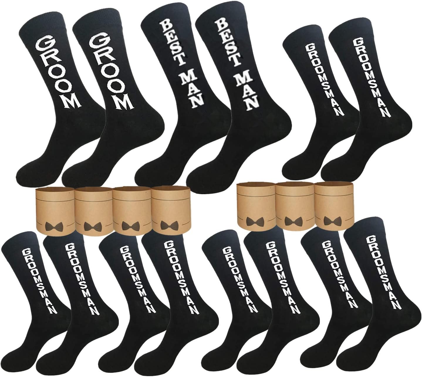 Groom Groomsmen Gifts For Men Him Wedding Proposal Novelty Funny Socks Bestman 100% Cotton Groomsmen Socks