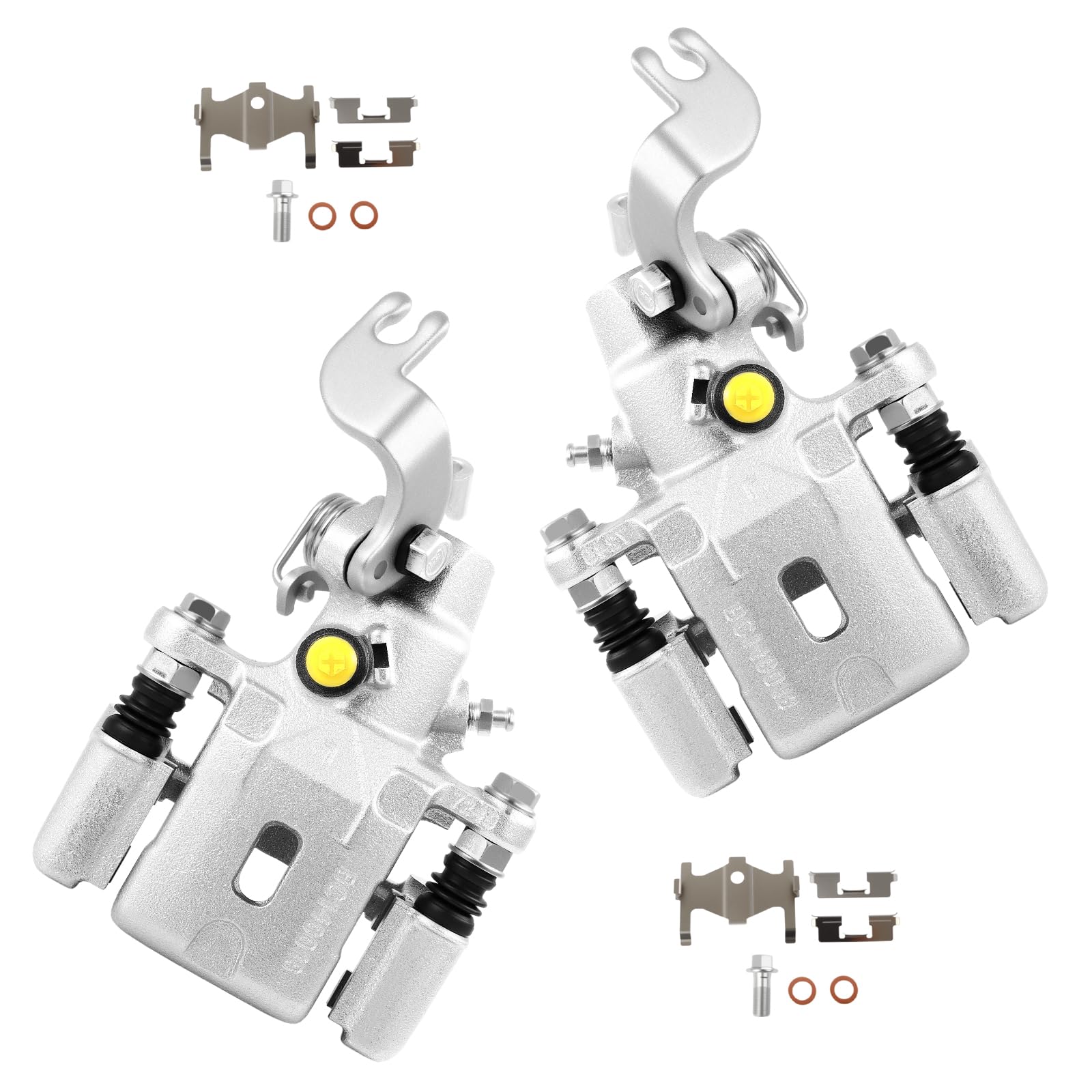 cciyu Rear Left &amp; Right Disc Brake Calipers With Bracket 19-B2854 19-B2855