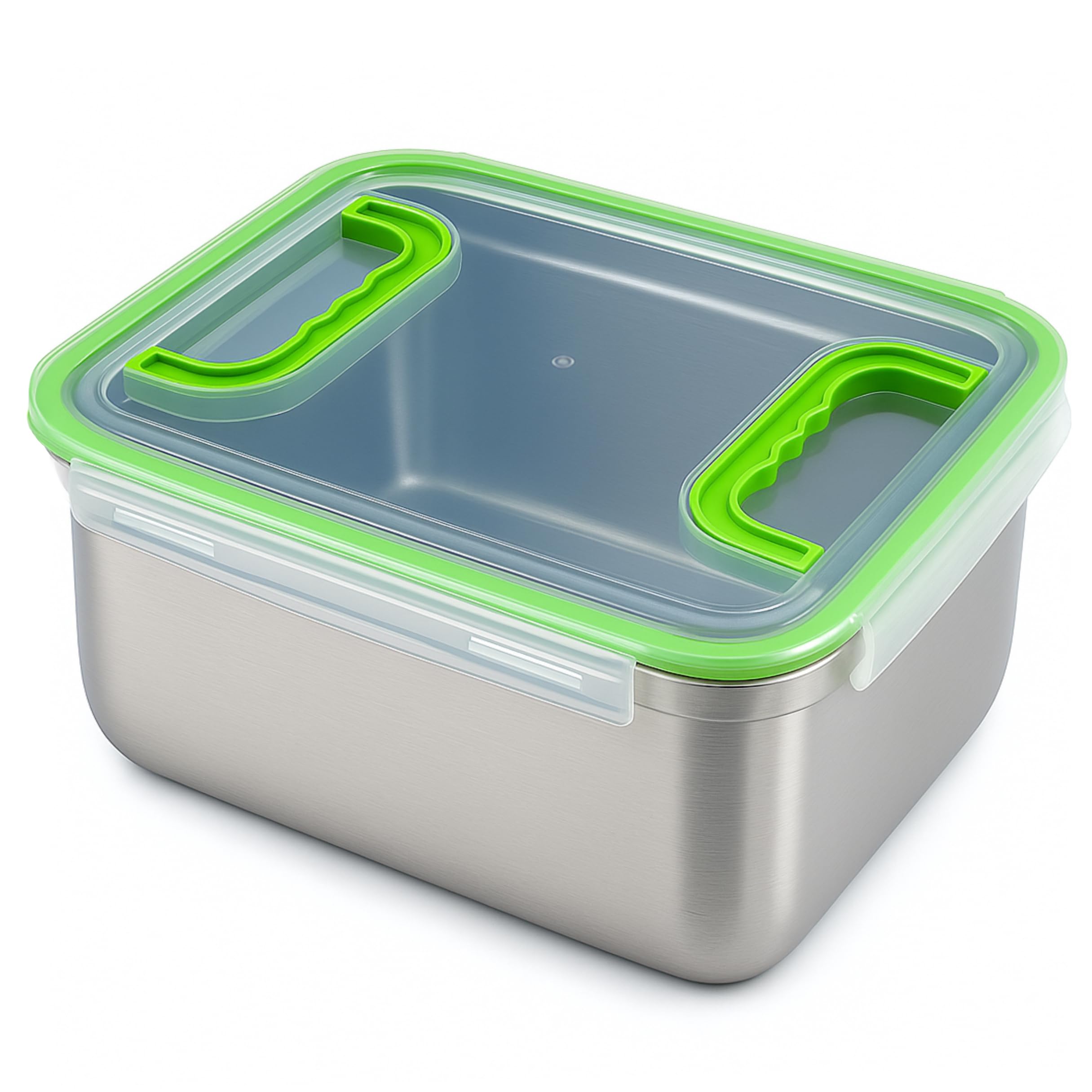 immer Contenitore in acciaio inox – Ermetico e anti-perdite, lavabile in lavastoviglie, resistente al forno fino a 250°C, grande contenitore alimentare per marinature, impasti, meal prep (6 L)