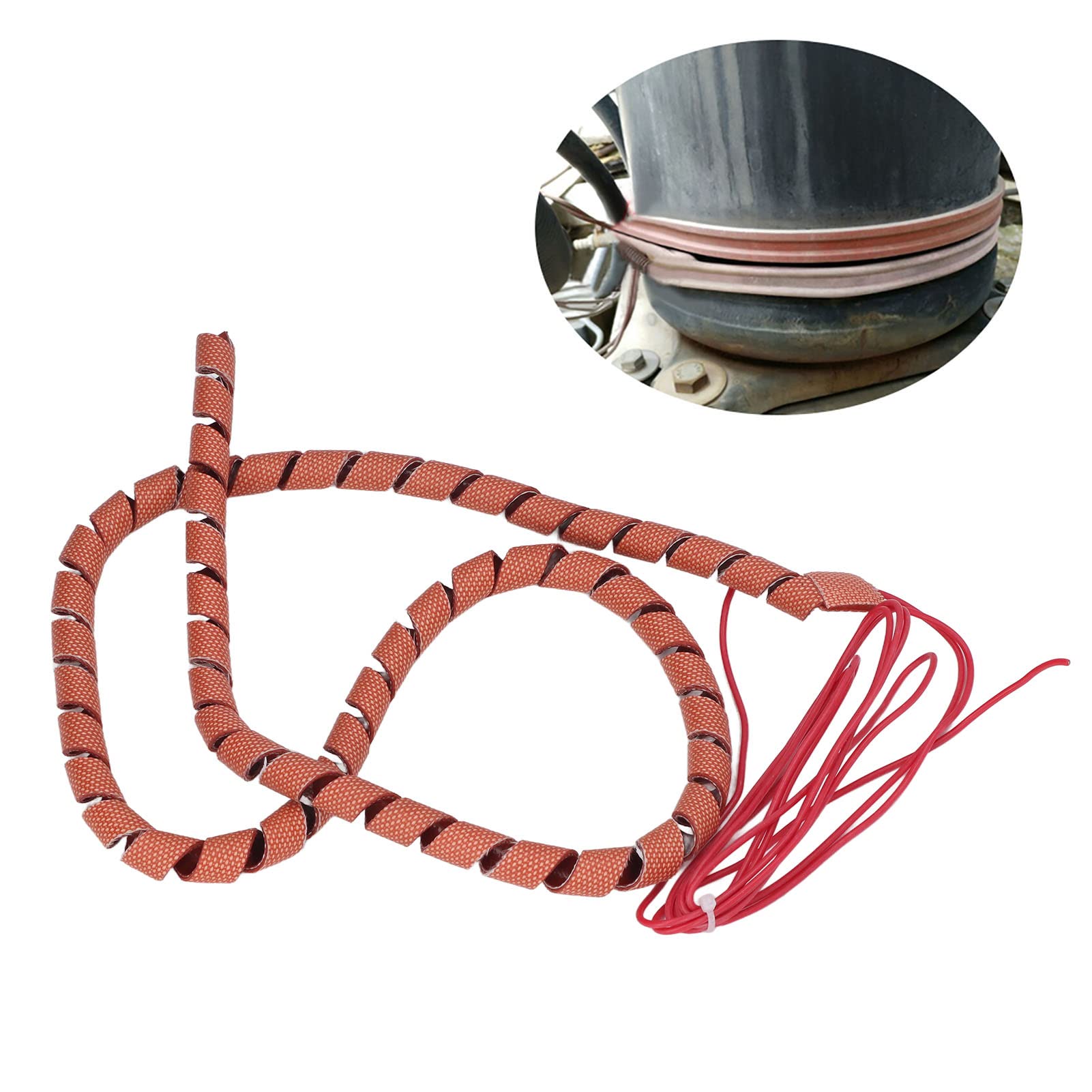 Spiraalvormig Siliconen Verwarmingslint Pijpverwarming Heat Trace Kabelwikkel voor Vorstbescherming 220V 70W (8 mm (0,31 inch) externe diameter