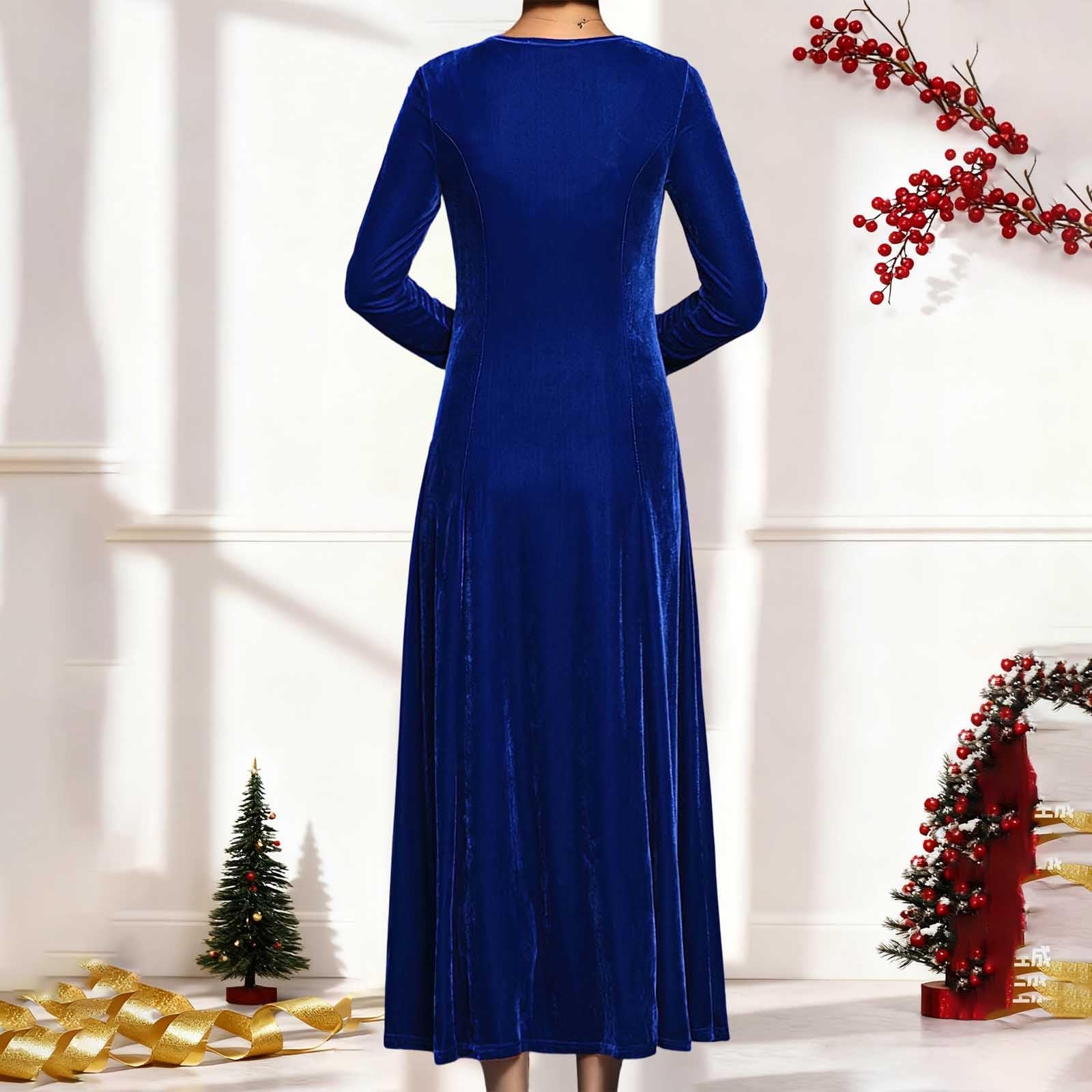 Vestito Donna Natalizio-Vestito Velluto Donna-Elegante Abito Casual in Velluto per Feste E Abbigliamento Autunnale con vestibilità Aderente