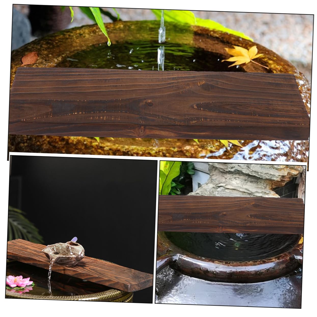 Toyvian Tablón de Madera Natural para Acuarios con Flujo de Agua Sereno, Diseño Rústico y Color Café, Adecuado para Decoración de Peceras y Proyectos DIY en Balcones