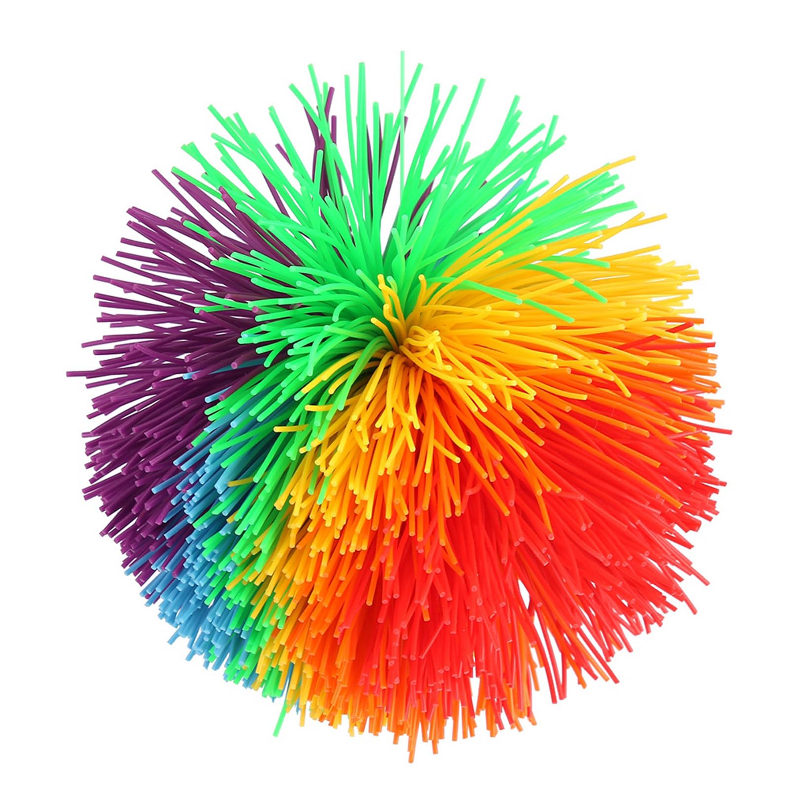 Squeeze Toys Rubber String Spike Ball Silicone Construction Stress Relief Colorful Sensory Toy Ball Shape for baby