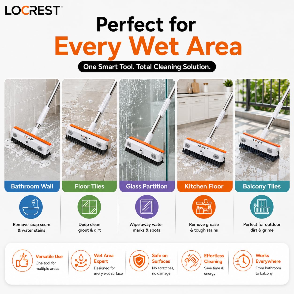 3-in-1 Cleaning Brush with Wiper - Effortless Cleaning -5