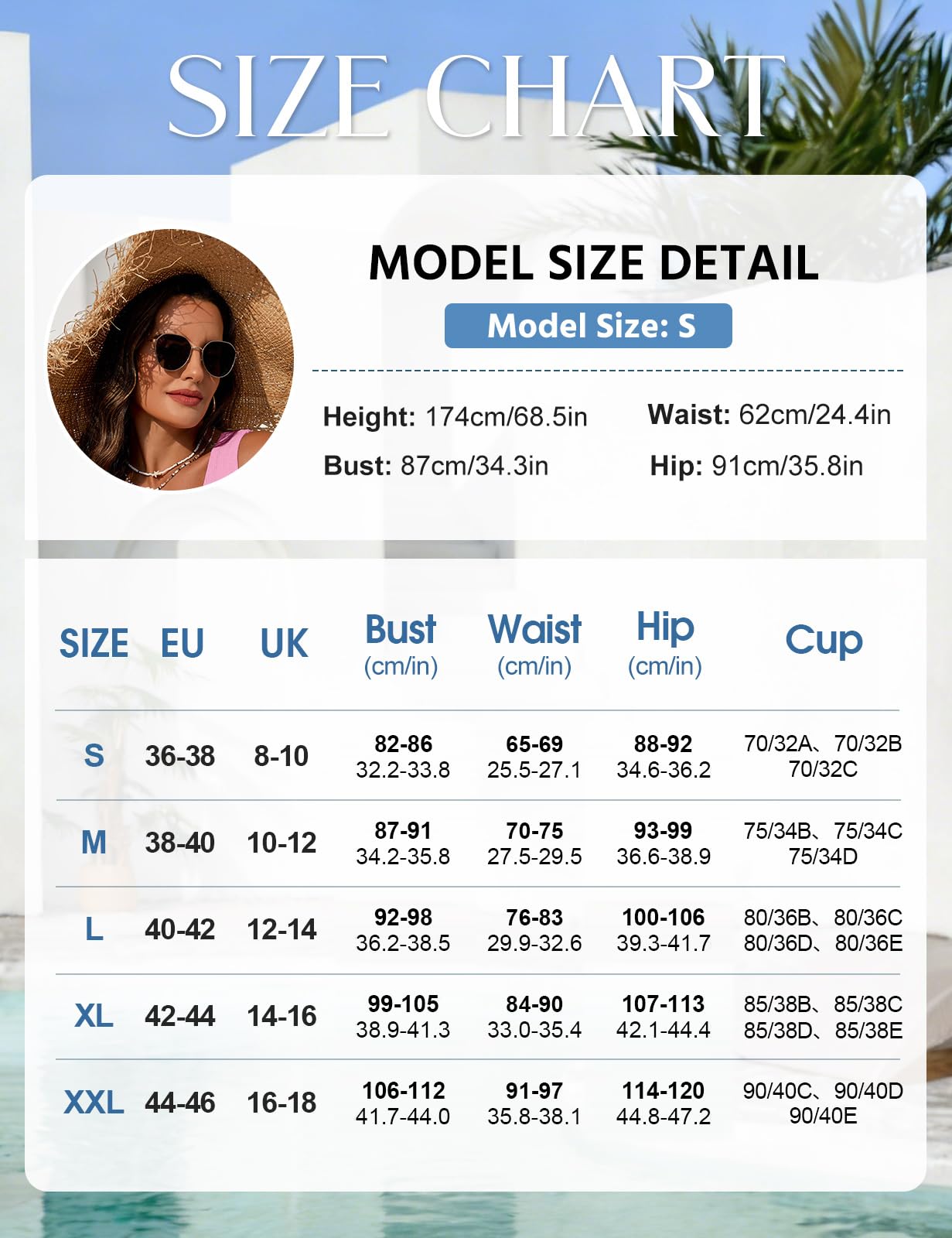 Costume Donna Due Pezzi Vita Alta Sexy Scollo a V Bikini Design con Lacci,Curvy Tonificare l'addome Costumi Piscina Spiaggia Tessuto con Trama