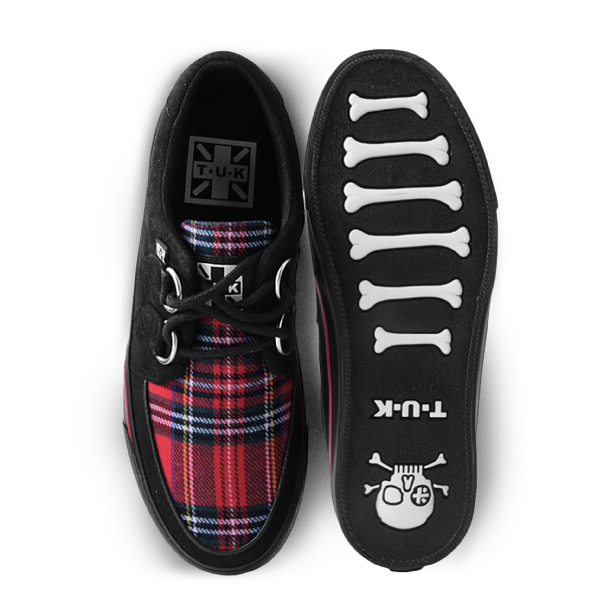 T.U.K. Vegan Creeper Sneaker - Scarpe da Ginnastica da Uomo e da Donna - Stile Punk, Goth e Rocker in Pelle e Scarpe Stringate