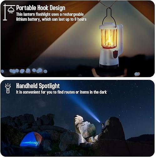 Miniatura 5 de Paquete de 2 linternas LED recargables  1200LM súper brillante, modos de foco y linterna, impermeable, banco de energía, para cortes de energía,