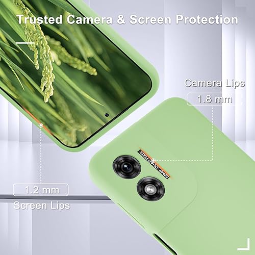 Miniatura 5 de YENAPOON Funda para Motorola Moto G Play 2024, funda de silicona con 1 protector de pantalla, forro de microfibra suave antiarañazos, cuerpo