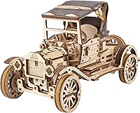 Vista 1 de UGEARS Classic Model Car 3D Puzzle - Folding Roof, Functional 4 Cylinder Engine - Retro Auto DIY for Adults & Kids