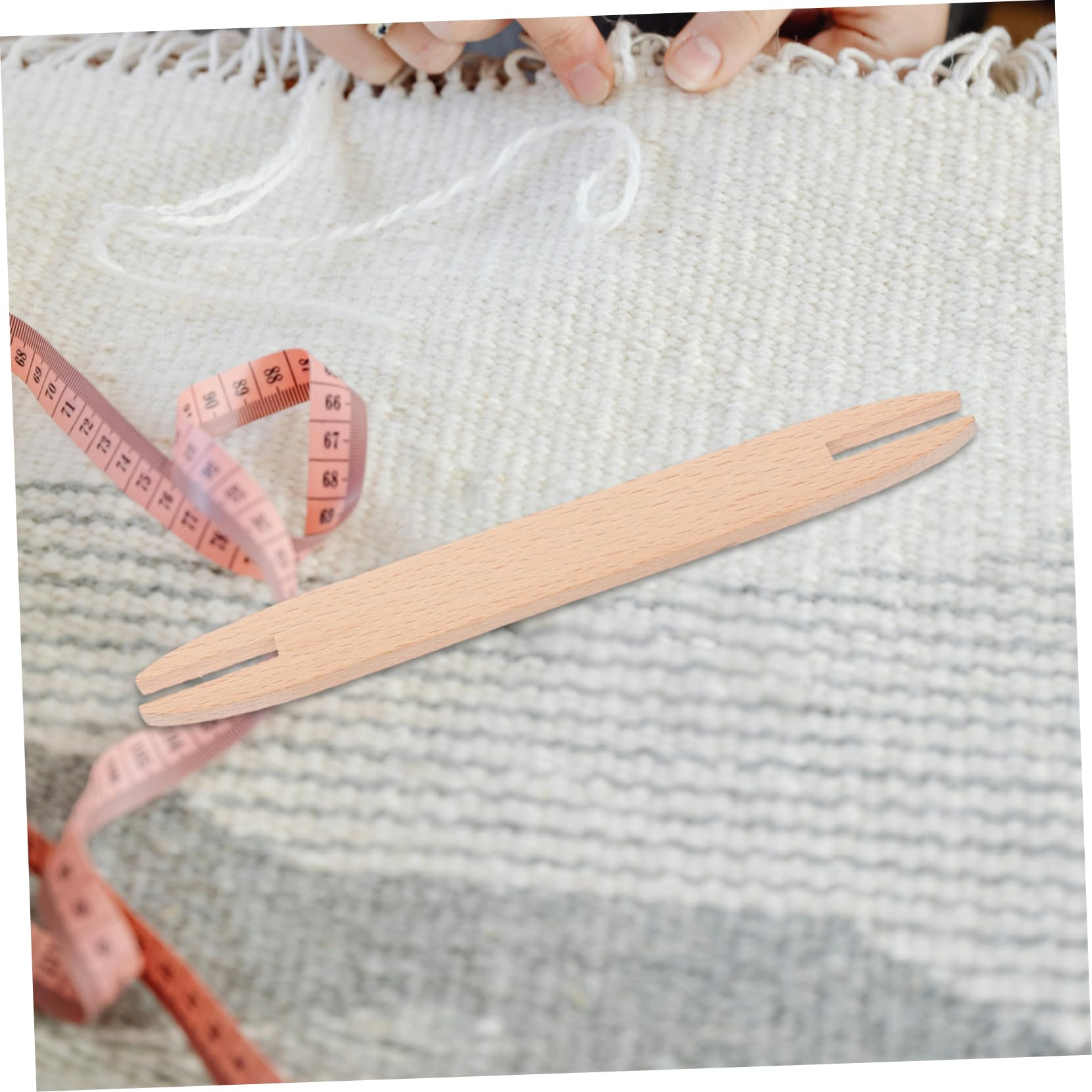 Lurrose Lot De 4 Outils De Tissage Légers en Bois pour Le Tissage Le Tricot Les Navettes en Bois Les Accessoires De Tissage 4 Pièces X 4