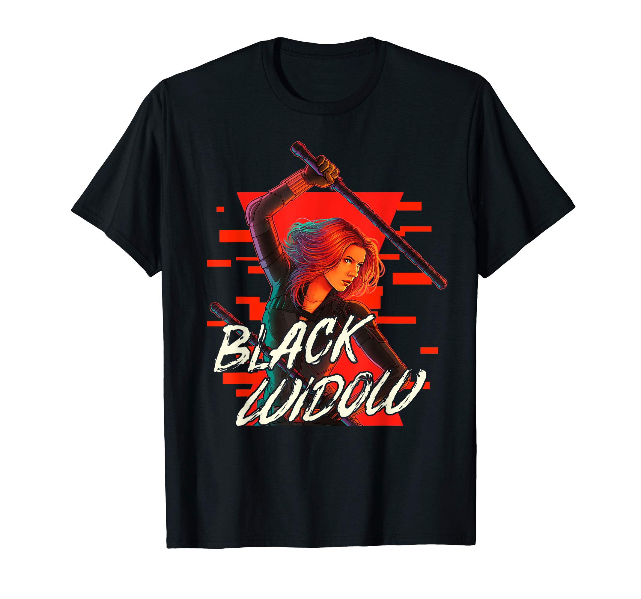 MarvelBlack Widow Graphic Art Portrait T-Shirt