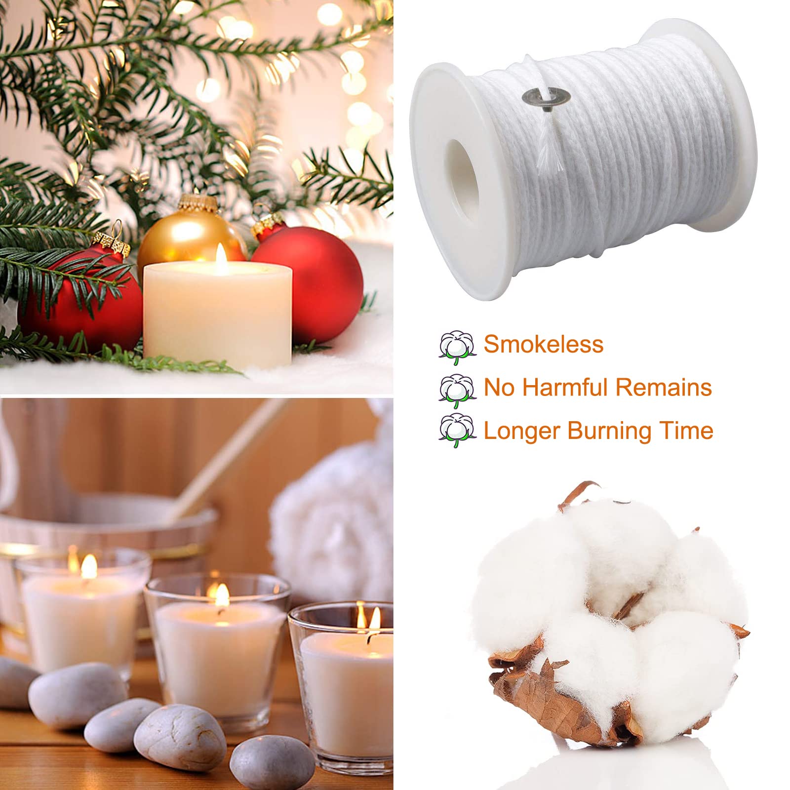 Kerzendocht Set 7000cm - Komplettset Für Kerzenherstellung Mit Zubehör