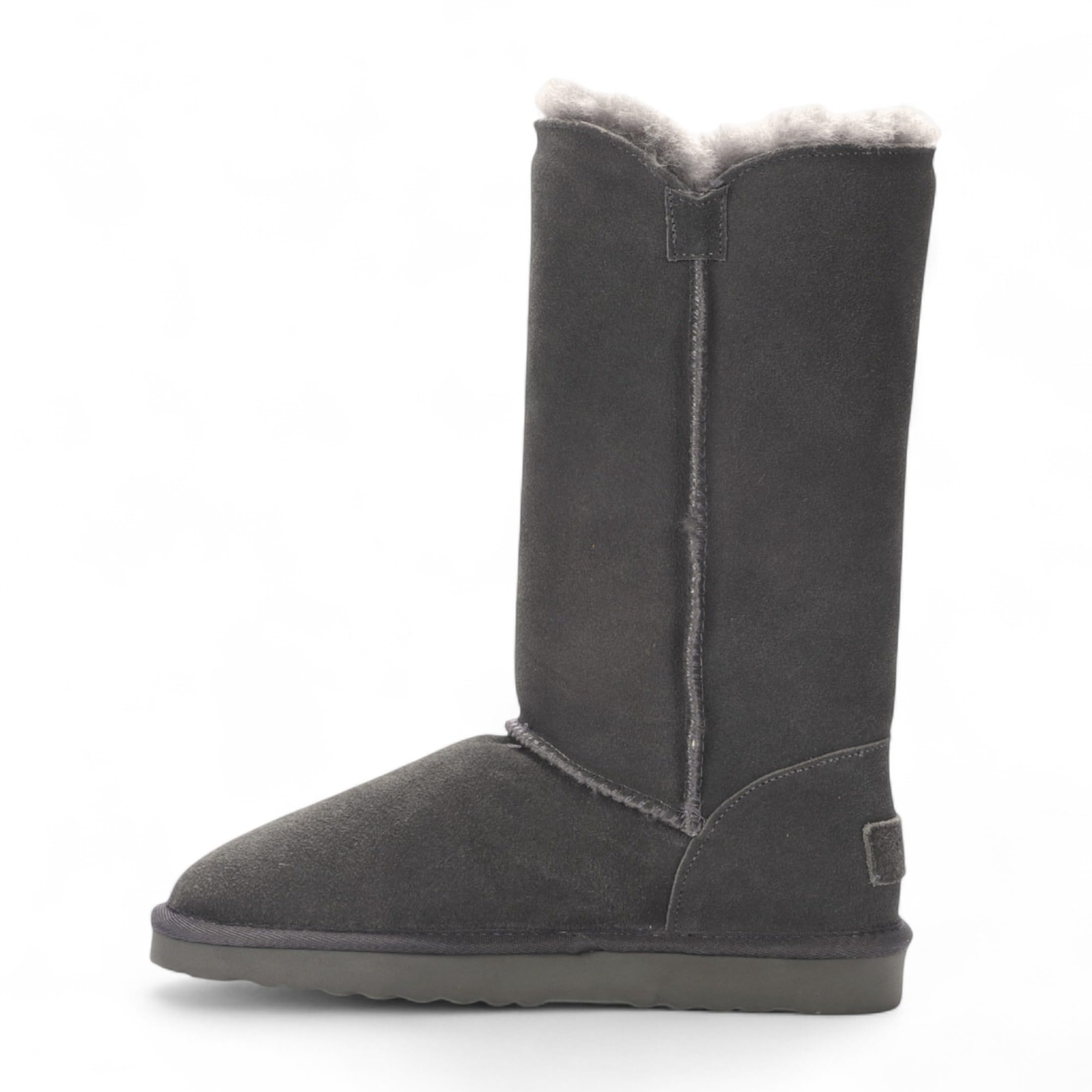 Stivali Invernali da Donna in Pelle di Pecora Scamosciata e Vitello Willow Stivali Slip On Con Bottoni e Fodera in Pelliccia Suola Antiscivolo Calda per Esterni Calzature Comode per il Freddo
