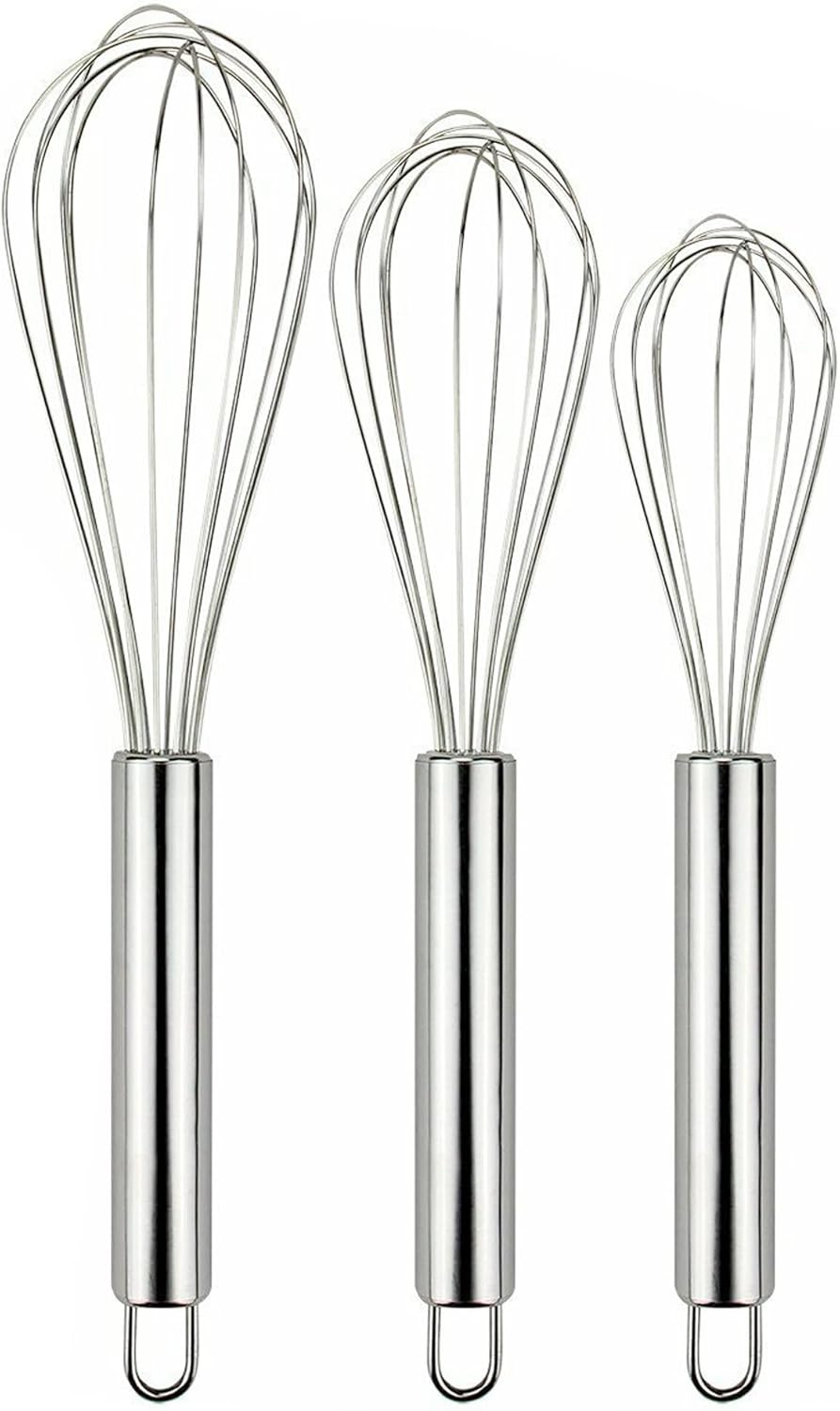 Stainless Steel Balloon Whisk Small Medium & Large Ball Professional
