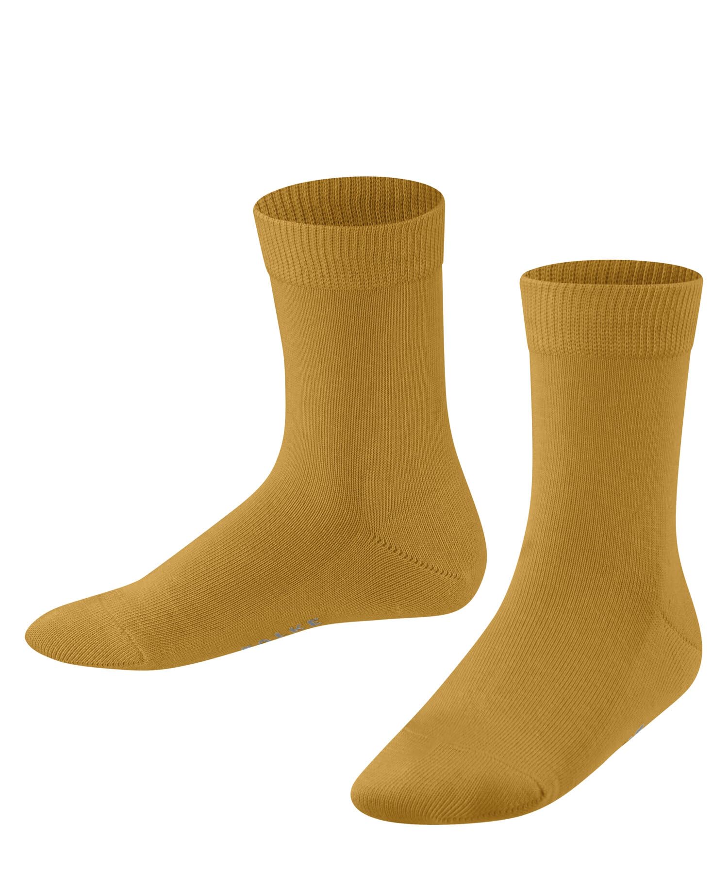 FALKE Unisex Kids Family K So Sustainable Cotton Plain 1 Pair Socks, Yellow Curcuma 1853, 6-8.5