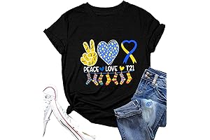 "Peace, Love, and T21" Down Syndrome Awareness T-Shirt