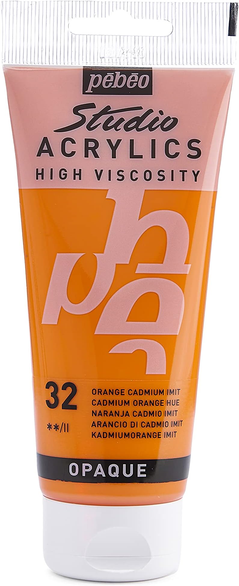 – Acrylic Opaque Paint - Cadmium Orange - 100 ml