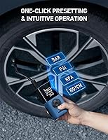 Vista 8 de AstroAI Inflador de neumáticos L7S compresor de aire portátil inalámbrico bomba de bicicleta con pantalla digital de valores duales, bomba