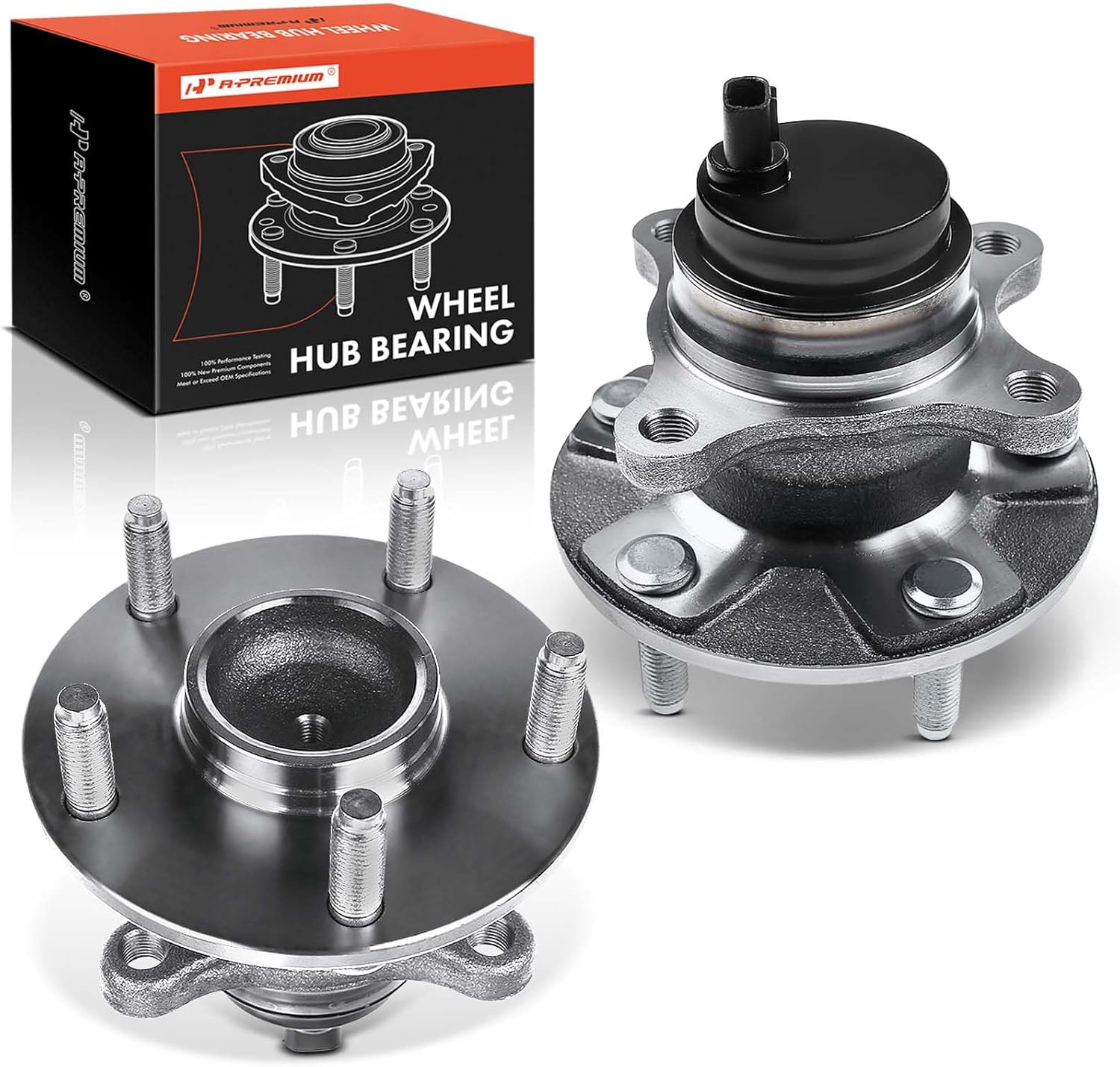 A-Premium 2 x Front Right Wheel Bearing and Hub Assembly with ABS & 5-Lug Compatible with Lexus IS250 06-15, IS350 06-16, GS300 06, GS350 & GS450h 07-11, GS430 06-07, GS460 08-11