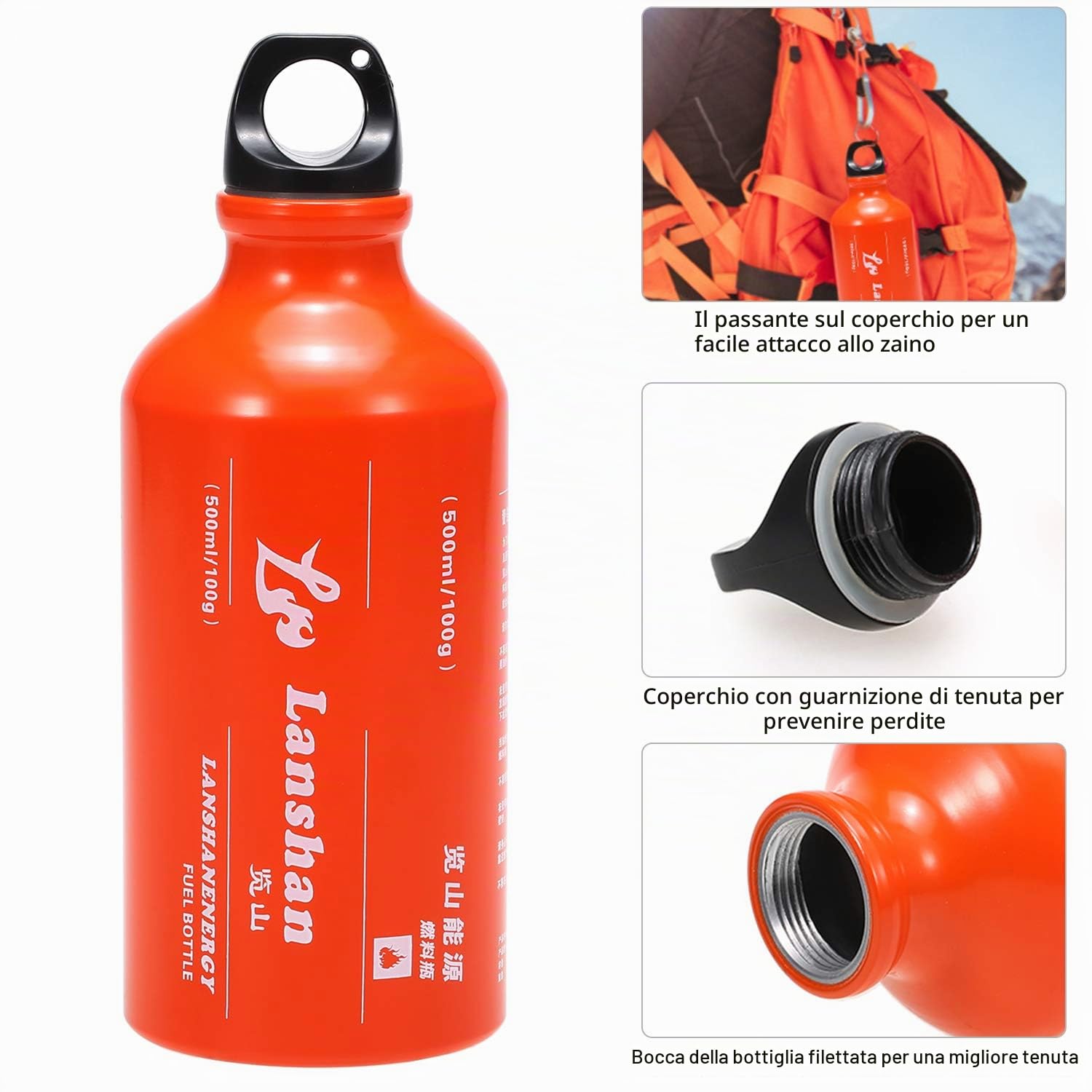 Fornello a gasolio multiuso da campeggio per esterni con bombola da 500 ml per benzina e parabrezza per fornello da campeggio a 9 piastre per alcool diesel