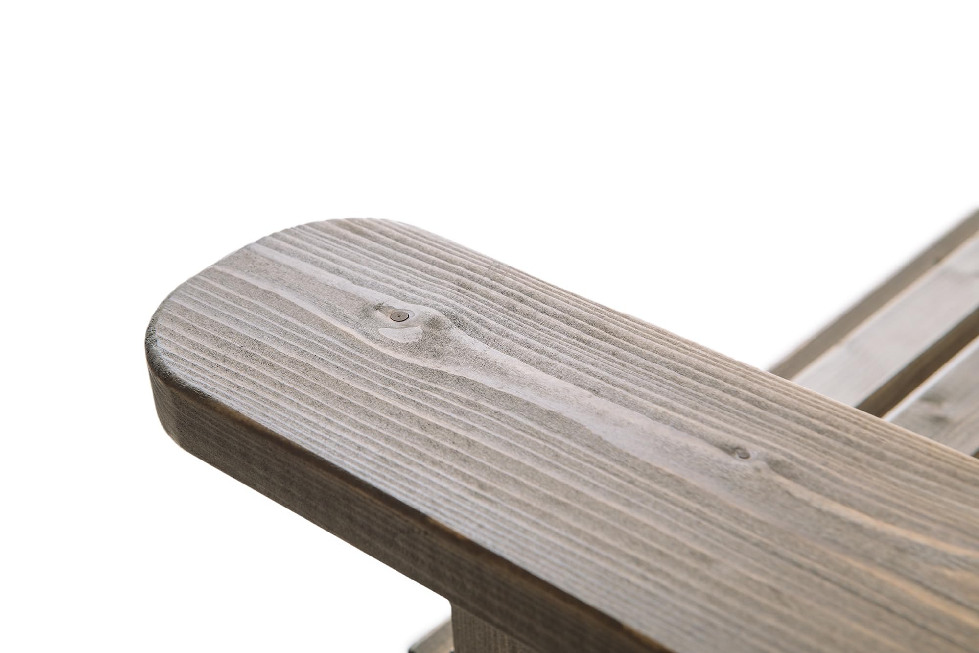 AMATA Sedia singola Adirondack per esterni, collezione UNGURS - Sedia in legno resistente alle intemperie per patio, cortile e giardino braciere - ergonomica e resistente, design senza tempo (grigio)