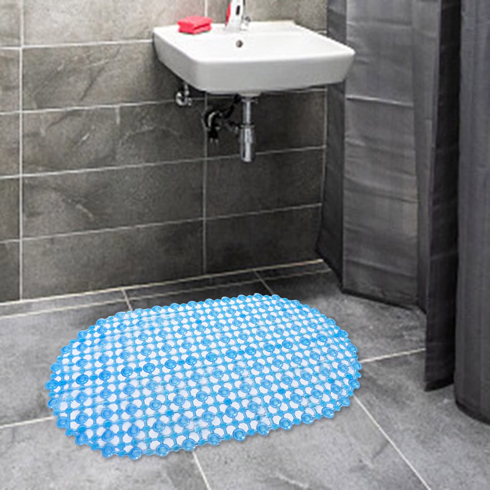 Bathroom Rugs Mat Ultra Soft Floor Mats Water Absorbent Non-Slip Plush Carpet Runner Machine Wash Dry Ideal for